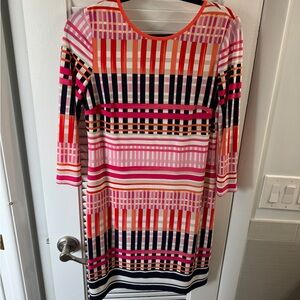 Eliza J size 8 pink midi dress